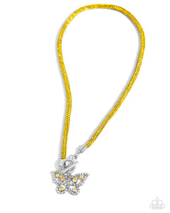 Necklace On SHIMMERING Wings - Yellow SET30