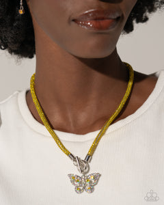 Necklace On SHIMMERING Wings - Yellow SET30