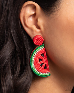 Earrings Watermelon Welcome - Red E562