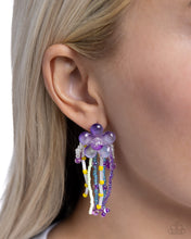 Load image into Gallery viewer, Earrings Japanese Blossoms - Purple E2186