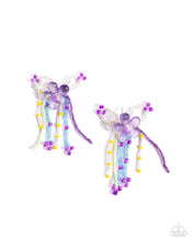 Load image into Gallery viewer, Earrings Japanese Blossoms - Purple E2186