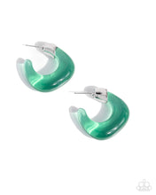 Load image into Gallery viewer, Earrings Clear Charm - Green E505