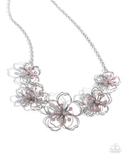 Load image into Gallery viewer, Necklaces Wiry Wallflowers - Pink N2098