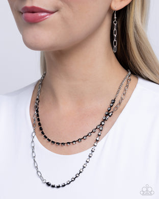 Necklaces Boxy Brilliance - Black  N2356