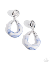 Load image into Gallery viewer, Earrings High-Sheen Swirls - Blue E409