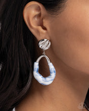 Load image into Gallery viewer, Earrings High-Sheen Swirls - Blue E409