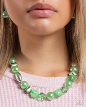 Load image into Gallery viewer, Necklace Plentiful Pearls - Green SET53