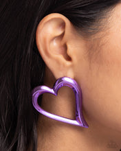 Load image into Gallery viewer, Earrings Admirable Acclaim - Purple VDAY POST E413