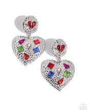 Load image into Gallery viewer, Earrings Antiqued Allure - Red VDAY E2276
