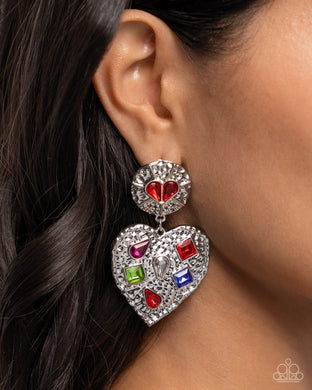 Earrings Antiqued Allure - Red VDAY E2276