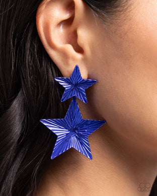Earrings Patriotic Promise - Blue Americana S134