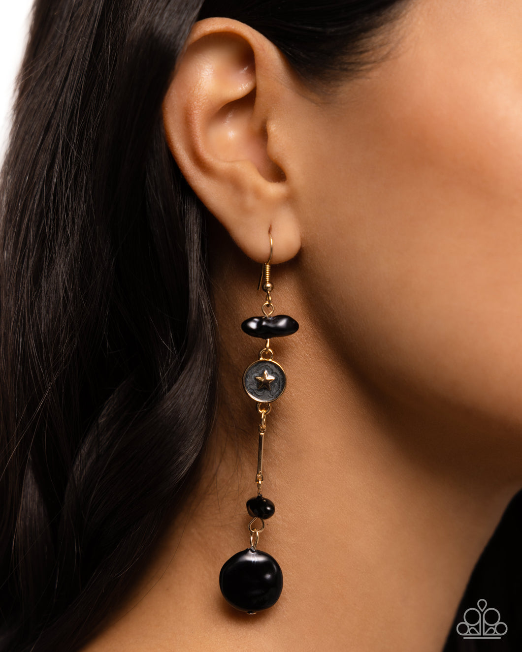 Earrings Blissful Balance - Black E294