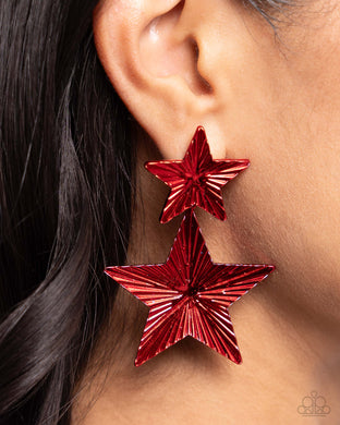 Earrings Patriotic Promise - Red Americana S134
