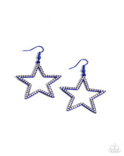 Load image into Gallery viewer, Earrings Streamlined Stars - Blue Americana S135