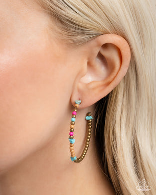 Earrings Pointed Promise - Brass E2319