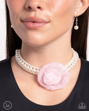Load image into Gallery viewer, Necklace Radiant Rosette - Pink Choker N2161