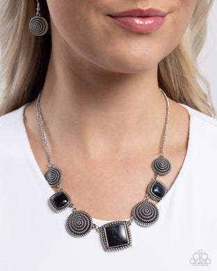 Necklaces Spiral Sass - Black N125