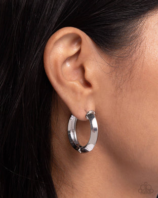 Earrings Hinged Homage - Silver