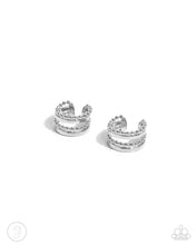 Load image into Gallery viewer, Earrings Stacked Spectacle - Silver Earcuffs