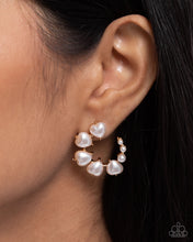 Load image into Gallery viewer, Earrings Castle Courting - Gold Pearl Post E2450