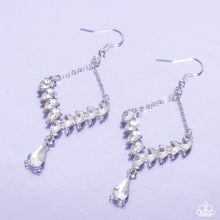 Load image into Gallery viewer, Earrings Dripping Drama - White E439