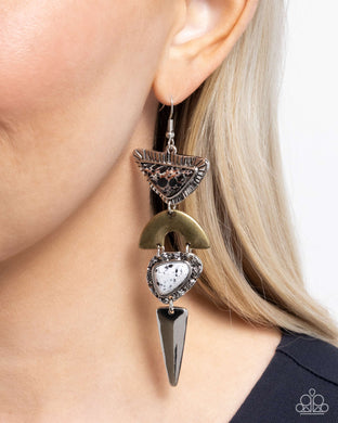 Earrings Shape Shifting Stones - Black E2325