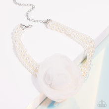 Load image into Gallery viewer, Necklaces Radiant Rosette - White Choker N2161