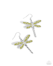 Load image into Gallery viewer, Earrings Dragonfly Descent - Green E451