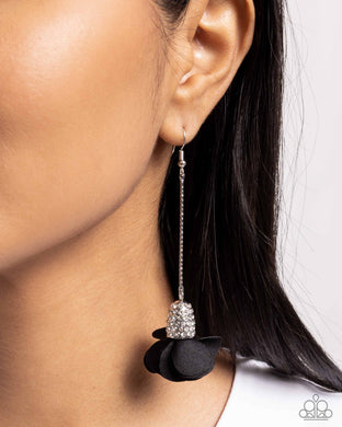 Earrings Drop Dead Dazzle - Black E2133