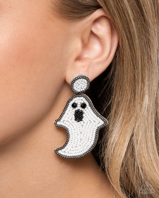 Earrings Ghost Story - White Halloween E504