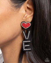 Load image into Gallery viewer, Earrings Visible Valentines - Black VDAY V137