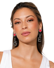 Load image into Gallery viewer, Earrings Visible Valentines - Black VDAY V137