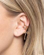 Load image into Gallery viewer, Earrings Ballet Lacing - Gold Earcuff E3036