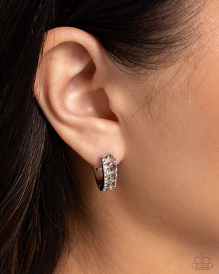 Earrings Lethal Layers - White MINI Hinge S151