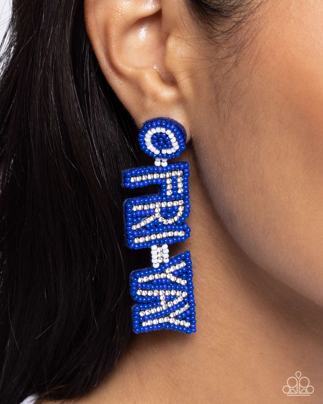 Earrings Its Friday! - Blue E200