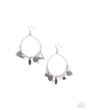 Load image into Gallery viewer, Earrings Feathered Fringe - Purple