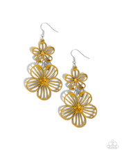 Load image into Gallery viewer, Earrings Textured Tiers - Yellow E2003