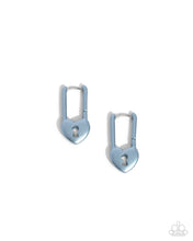 Load image into Gallery viewer, Earrings Pampered Padlock - Blue MINI HINGE S111
