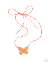 Load image into Gallery viewer, Necklaces Fluttering Fervor - Orange Butterfly