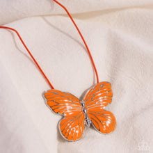 Load image into Gallery viewer, Necklaces Fluttering Fervor - Orange Butterfly