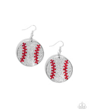 Load image into Gallery viewer, Earrings Homerun Haute - White Baseball Sports SF116