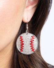 Load image into Gallery viewer, Earrings Homerun Haute - White Baseball Sports SF116