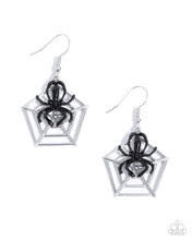 Load image into Gallery viewer, Earrings Spiderweb Statement - Black E501 HALLOWEEN