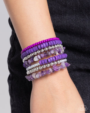 Bracelets Plentiful Pizzazz - Purple N209