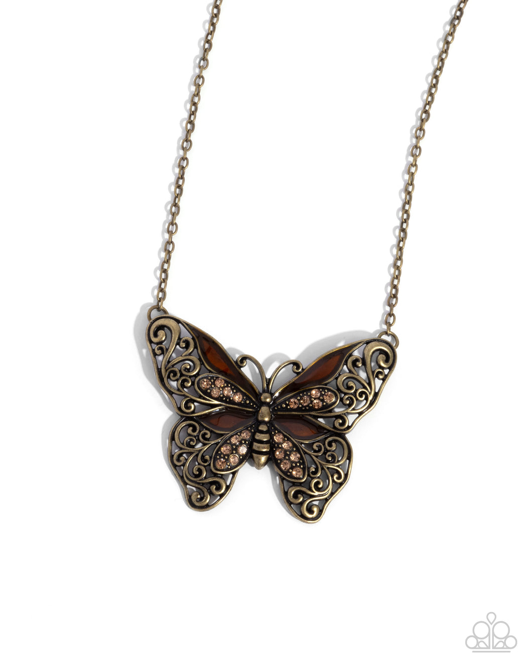 Necklaces Flawless Flight - Brass Butterfly N2453