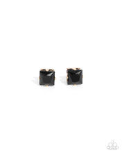 Load image into Gallery viewer, Earrings Squared Soprano - Black POST E3024
