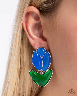 Earrings Tulip Triumph - Blue