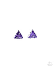 Load image into Gallery viewer, Earrings Triangular Twinkle - Purple POST E3021