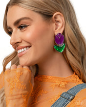 Load image into Gallery viewer, Earrings Tulip Triumph - Purple E2328