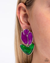 Load image into Gallery viewer, Earrings Tulip Triumph - Purple E2328